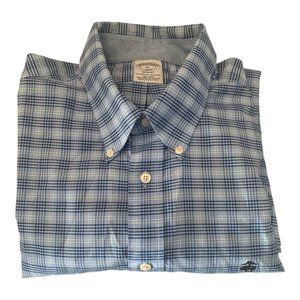 Brooks Brothers Regent Mens Dress Shirt Casual Button Down Large Non Iron Blue